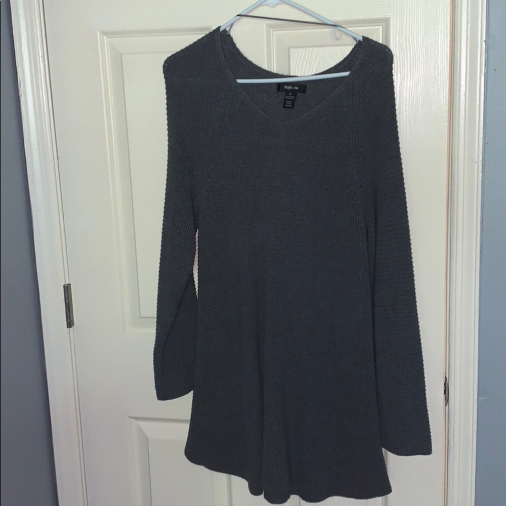 Grey sweater dress